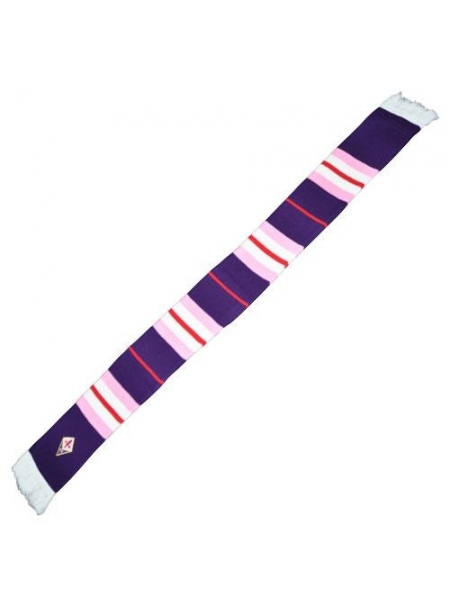 Sciarpa tubolare ricamata righe rosa ACF Fiorentina